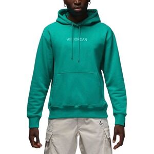 $100 BNWT Jordan Brand Teal dO6094-372 Wordmark Blue Hoodie L